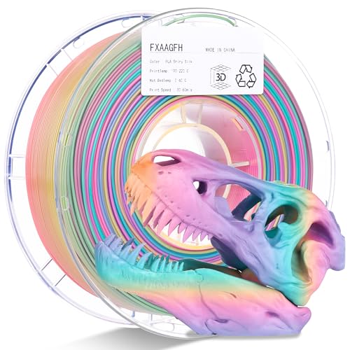 Image of Rainbow 3D PLA Printer Filament 1.75 mm, Matte 3 D PLA Printing Print Filament + /-0.03mm, 1kg /2.2lbs