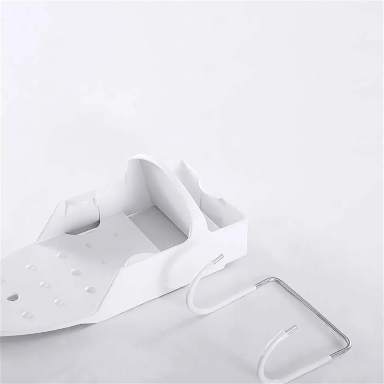 Poggia Ferro da Stiro Porta ASSE da Stiro Appendiabiti Armadio Supporto Parete Portaoggetti in Ferro(White)