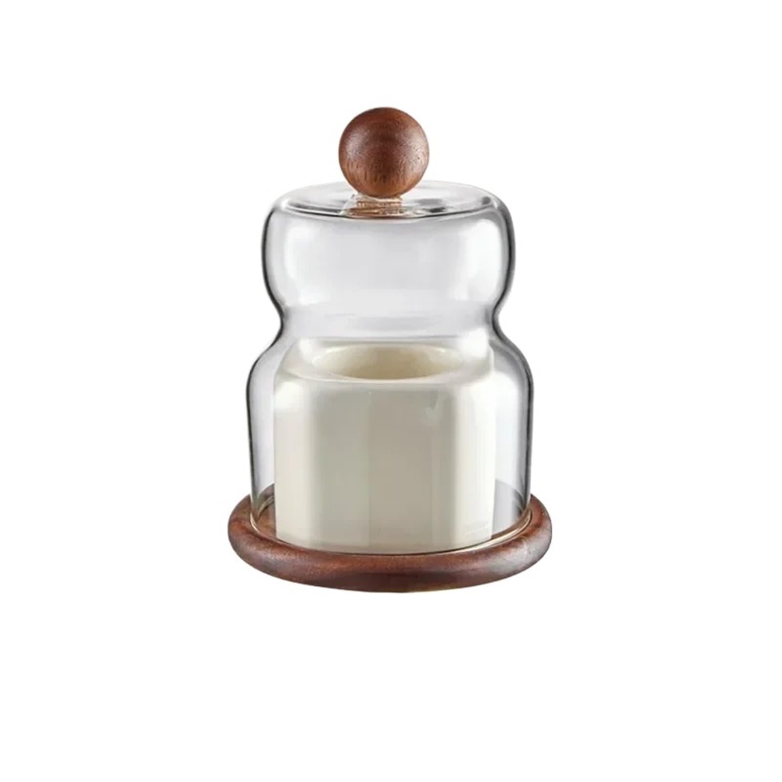 Giyxhu Color2 2Pcs Solid Wood Ceramic Toothpick Box Home Creative Dental Floss Cotton Swab Storage Jar Glass With Lid For Toothpick