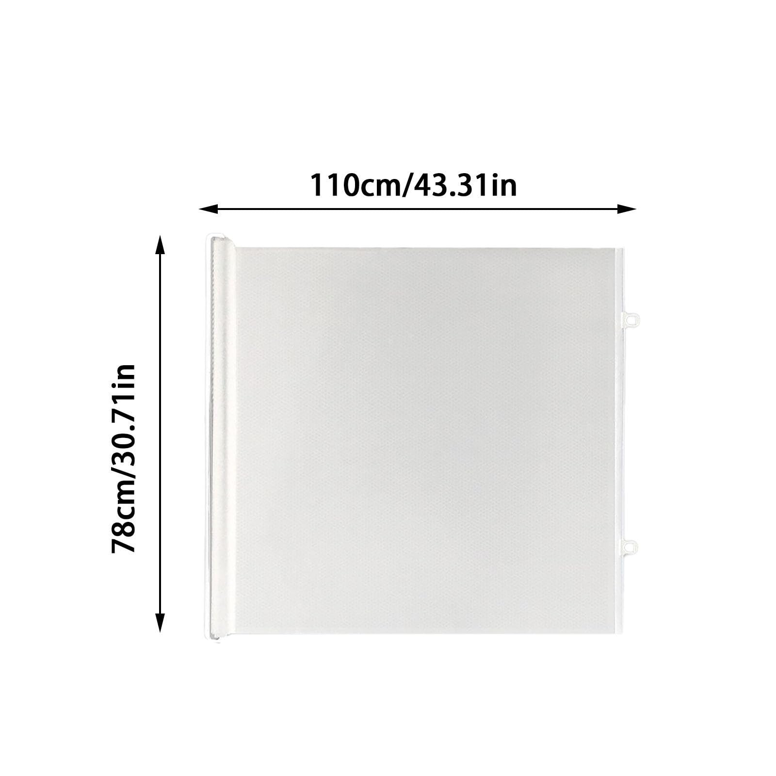 Retractable Pet Gate No Drilling - Extendable Mesh Barrier for Dogs & Cats, Portable Indoor Safety Gate for Stairs, Doorways, Hallways, Decks & Patio (White/110x78cm) - 3