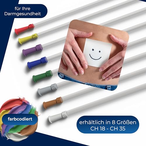 Horn Medical 10x Flexible Einlaufhilfe I Darmrohr für Irrigator-Set/Einlaufbecher I Größe wählbar (CH 25 - Ø 8,3mm)