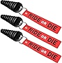 Frienda 3 Pieces 0.6-1.5 Inch Exhaust Tail Pipe Plug Muffler Exhaust Wash Plug with Rubber Exhaust Silencer and 3 Pieces Red Streamer for Motorcycle Bike 2 Stroke