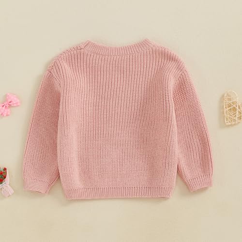 Girl Valentine’s Day Sweaters Long Sleeve Banner Garland Embroidery Knit Pullovers Jumper Tops4