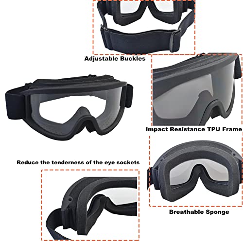 Hdlsina Tactical Safety Goggles Airsoft Goggles Anti Fog Military Glasses Tactical Shooting Goggle Protective Eye (Black Sk) #TOP2