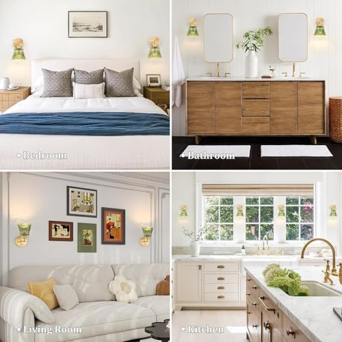 Aplique de pared verde para iluminar y decorar tu sala de estar 8
