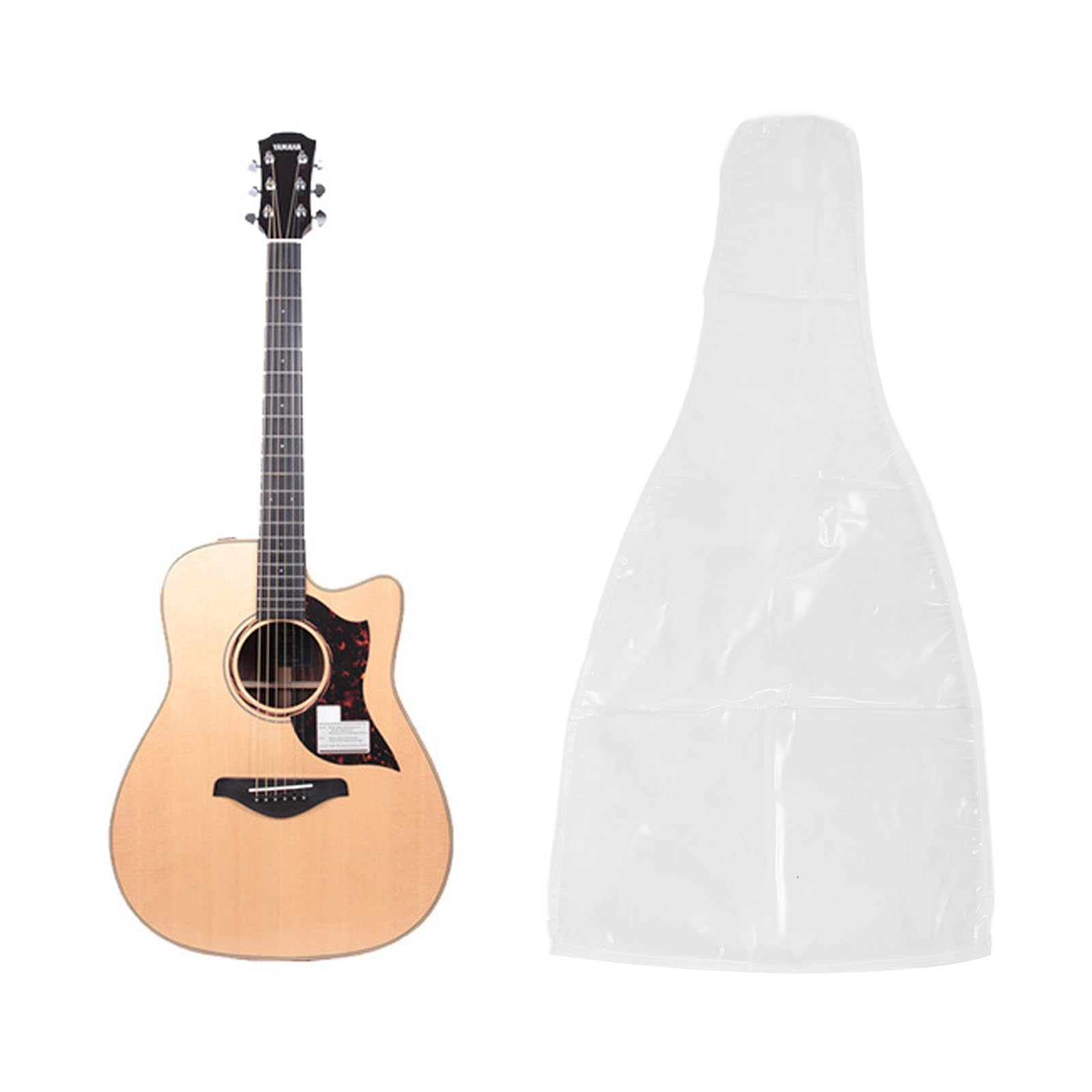Guitar Dust Cover, Water Proof Guitar Sleeve for Home, Transparent Matte Dust Proof and Easy to Wash, Dual Sided Design, Fits Acoustic, Electric, and Bass Guitars