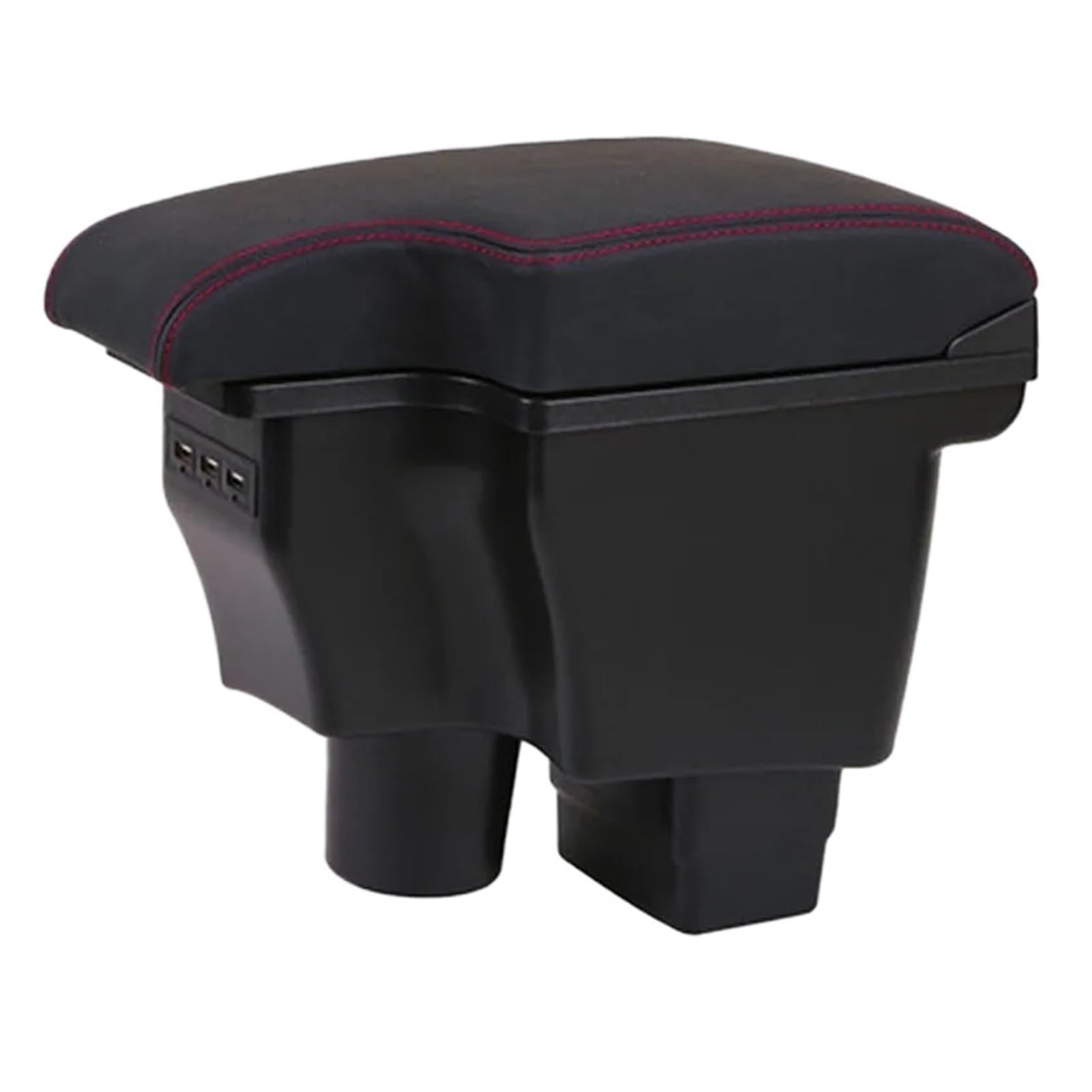 Ggwqoops Car Armrests For Mazda 2 For Skyactiv For Version Car Armrest Box Storage Charging With USB Dedicated Retrofit Interior Accessories Armrest Box(B2 Real Corium)