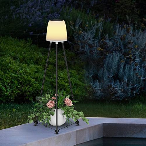 Lámpara de pie para jardín y patio con diseño triangular 7