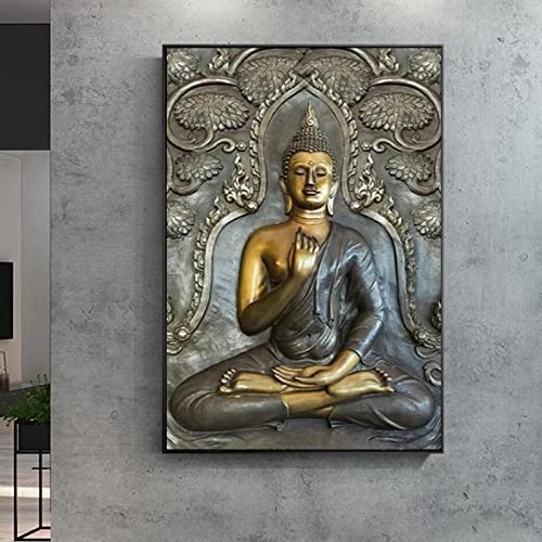 Toile peinture mur art mural Bouddha : créez une ambiance sérénité chez vous