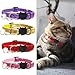 aoukoslt Purple Cat Collars with Bells, Breakaway Kitten Collar, Sparkle Adjustable Safety Kitten Collars, Cat Collar Accessories for Small Medium Dogs and Cats, Cat Collars