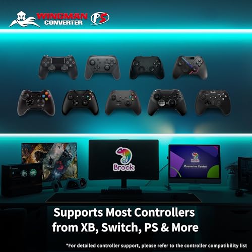 Image of Brook Wingman P5 - PS5 PS4 PC Controller Converter with Wireless and Wired Support Vibration Six-Axis Motion Turbo Macro Remap via Converter Center Software (Exclusive Version)