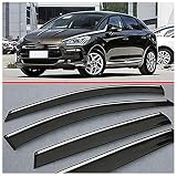 Deflettori del Vento Aria Auto Deflettore Pioggia per Citroen DS5 2012-2015, Finestra Laterale Posteriore Deflettore Aria Parapioggia Visiera Pioggia Sole Ripari Protezione Accessori