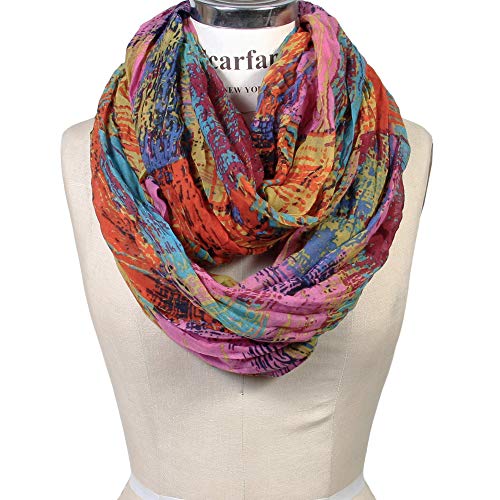 Scarfand's Mixed Colors Oil Paint Tie-dye Spring Fashion Versatile Lightweight Infinity Scarves Head Wrap2