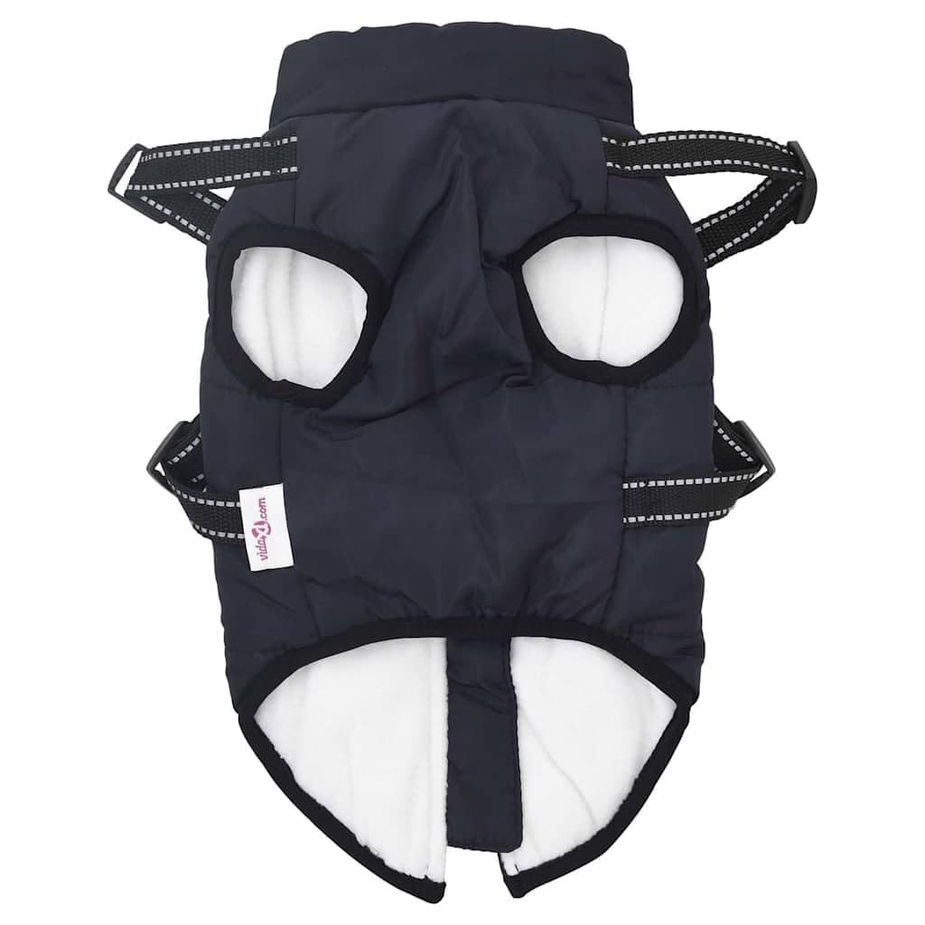 Cappotto per cani con pettorina, impermeabile, riflettente, blu navy, L36, regolabile, con cerniera, per inverno, autunno, esterno, protezione calda e asciutta