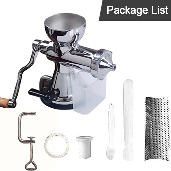 Miniatura 6 de Exprimidor manual de pasto de trigo, manivela de acero inoxidable para hierba de trigo y verde frondoso, exprimidor de frutas y verduras de mano,