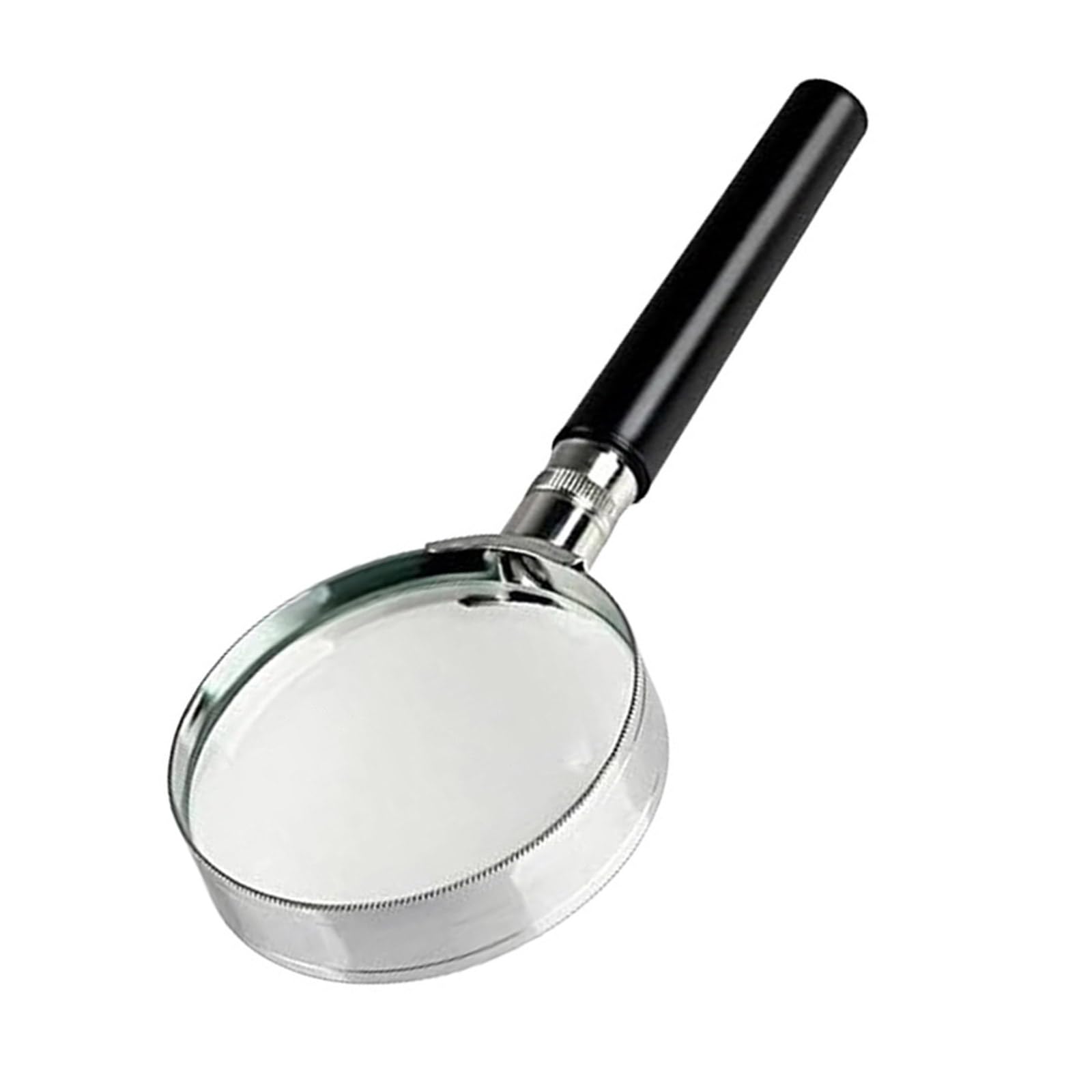 Handheld Magnifier with Ergonomic Metal Grip & Glass Lens, 50mm-100mm Options for Seniors Inspection Portable Magnifyings Glass
