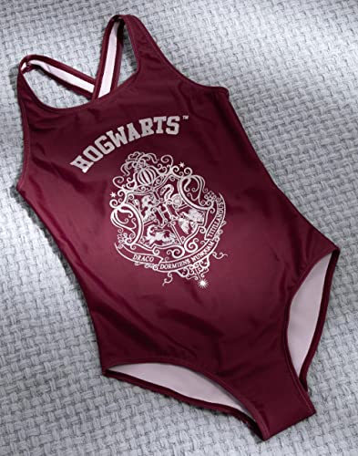 Harry Potter Swimsuits Girls Hogwarts Burgundy Or Navy Hedwig Swimwear 9-10 Years #TOP3