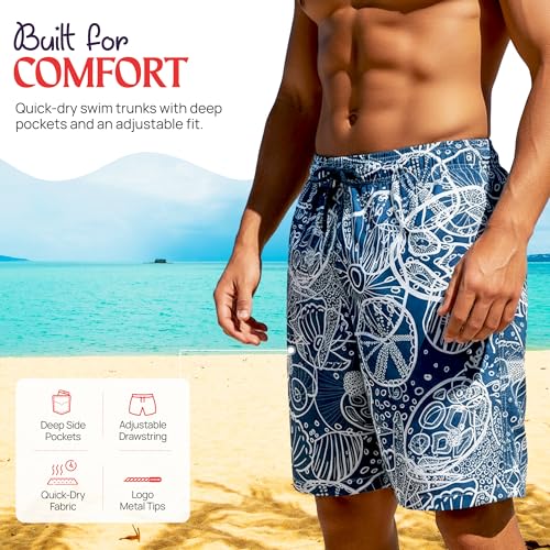 Image of KAILUA SURF Mens Swim Trunks Long, Quick Dry Mens Boardshorts, 9 Inches Inseam Mens Bathing Suits with Mesh Lining