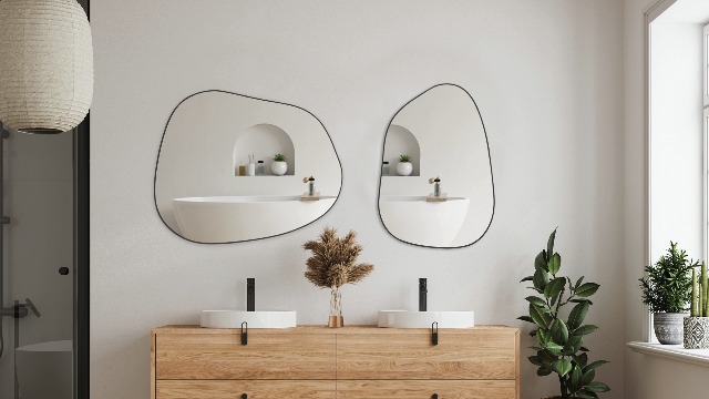 Amazon.com: PERFNIQUE Irregular Wall Mirror Asymmetrical Mirror