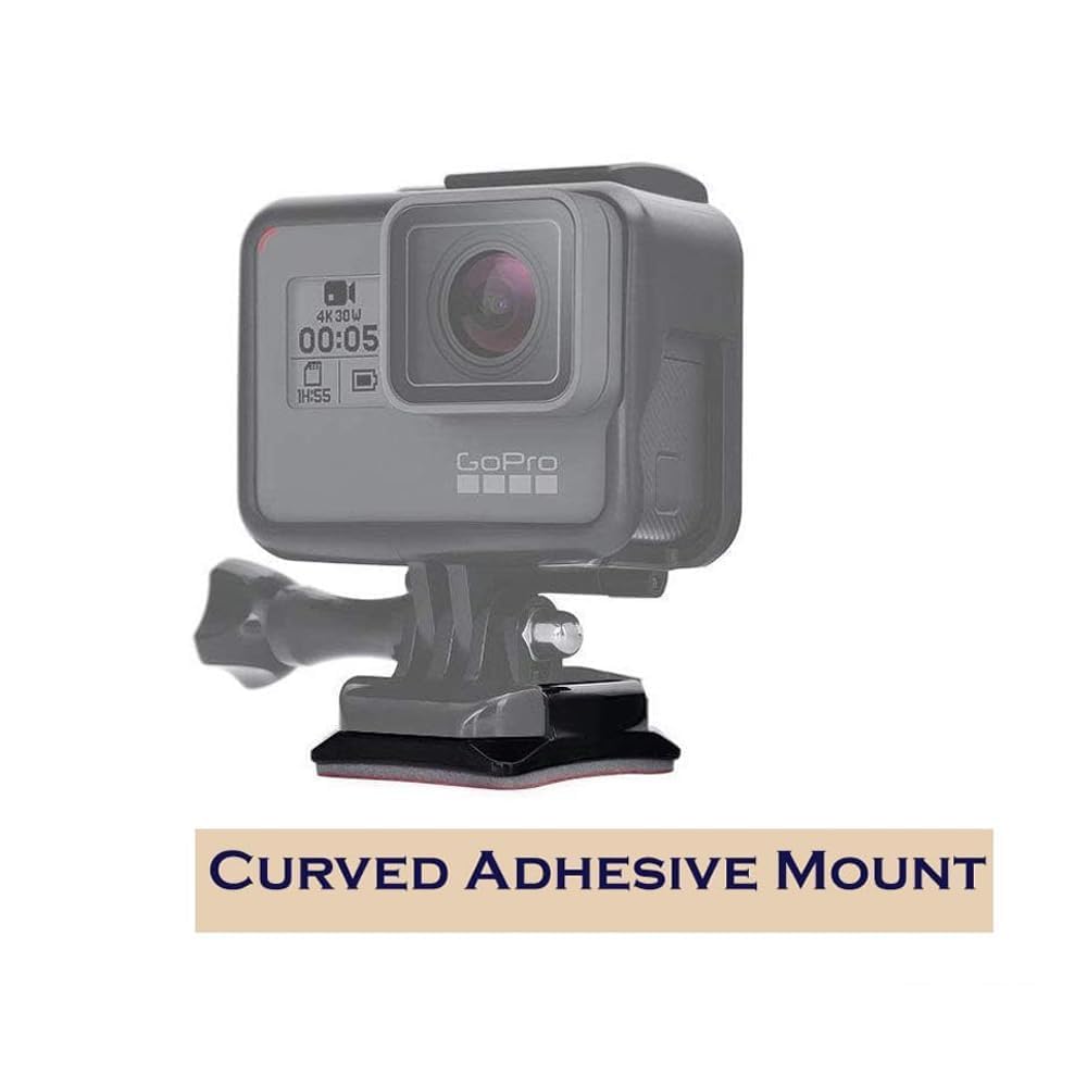 Action Pro 2 x 3M 2 Curve Adhesive Sticky Mount Compatible with GoPro Hero 13 12 11 10 9 8 7 6 5 4 3+ 3 SJCAM Yi 4K Eken Noise Play and Other Action Cameras 3