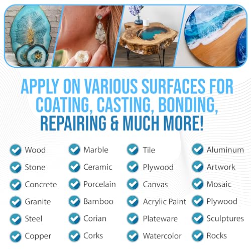 East Coast Resin CCER16 Epoxy Resin 16 Oz Kit | 1:1 Crystal Clear Resin And Hardener thumb #3