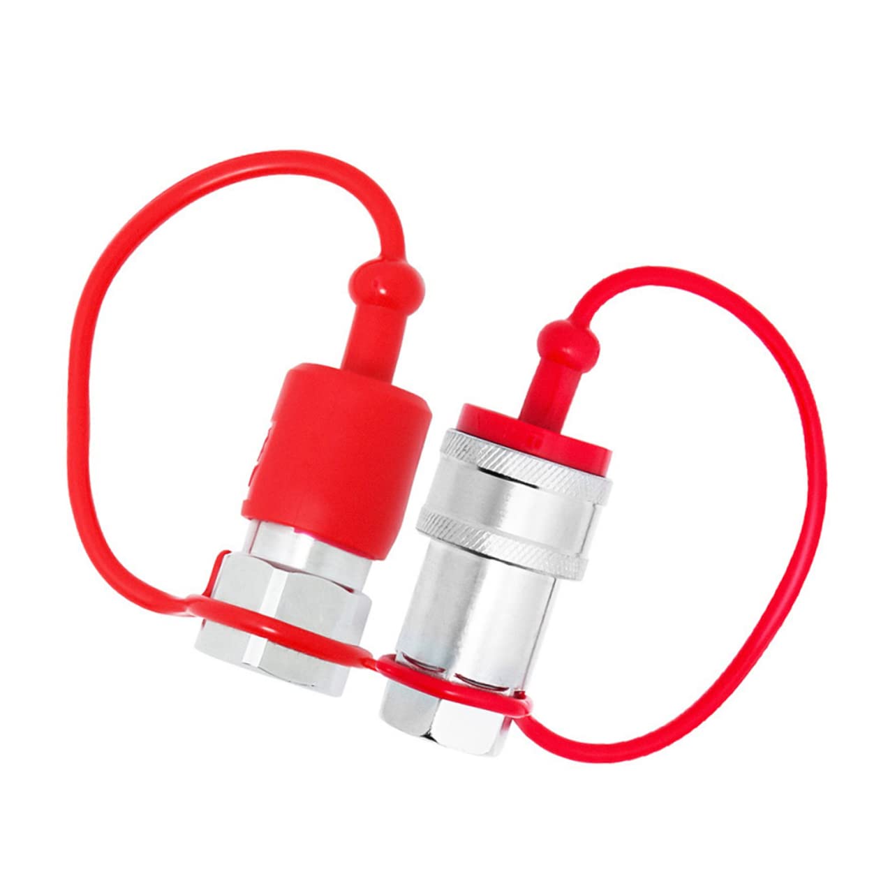 GLEAVI 2 Satz Hydraulik Schnellkupplung Staubschutzkappen aus Leichtem Pvc mit Je Einer Männlichen und Weiblichen Kappe für Sicheren Schutz