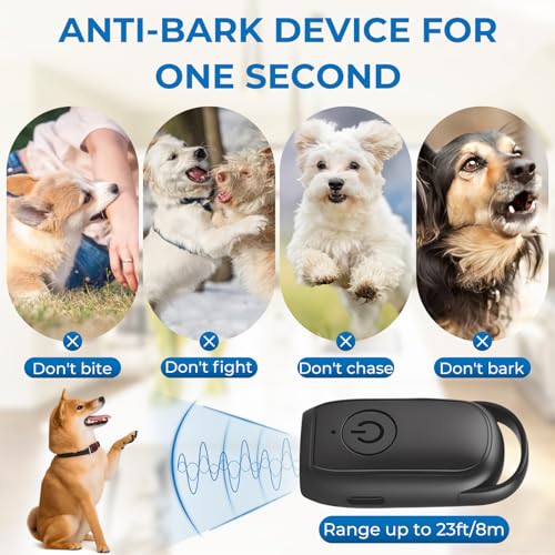 Antibell Ultraschall Gerät für Hunde, Ultraschall-Hundetrainingsgerät zur Bellreduktion – Effektiver Bellenstopper für kleine und große Hunde, flexibel einsetzbar im Innen- & Außenbereich