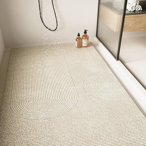 Alfombrilla de ducha antideslizante, antimoho, de secado rápido, lavable, para mayor seguridad y comodidad en el baño