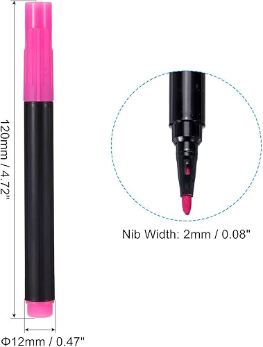 Miniatura 8 de PATIKIL Rotuladores de borrado en seco, paquete de 10 unidades, azul cielo + tinta rosa, punta fina, bajo olor, pizarra blanca para oficina, hogar,