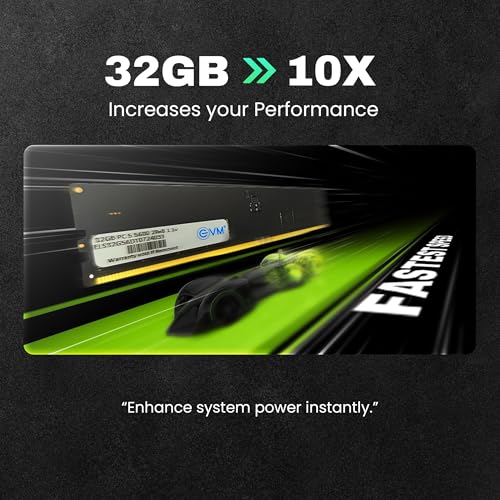 Image of EVMT 32GB DDR5 5600MHz Desktop RAM - High-Performance Memory Module, CL19, 288-Pin, 1.1V,-10-Years Warranty(EVMT32G5600U88P)