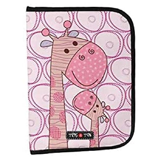 Tris&Ton Portadocumentos para bebé, niño y niña modelo Giraffes Rosa (Tris y Ton)