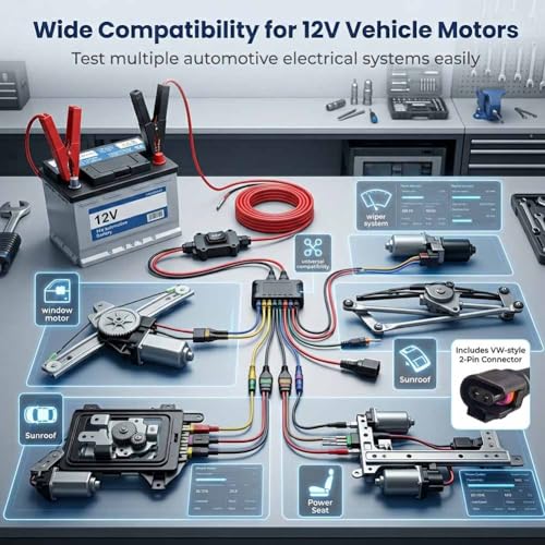 Universal Car Motor Diagnostic Tool, EPB Emergency Release Tool for Quick and Accurate Fault Detection, for Testing Power Windows, Windshield Wipers, Sunroofs, and Power Seats