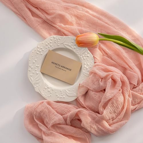 Pink Cheesecloth Table Runner 120 Inches Fall Party Home Decorations