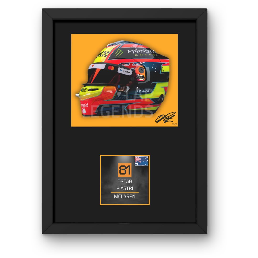 Lap Legends Multicolour Oscar Piastri Framed Display Gift With Reproduced Digital Signature (Bold 2026)