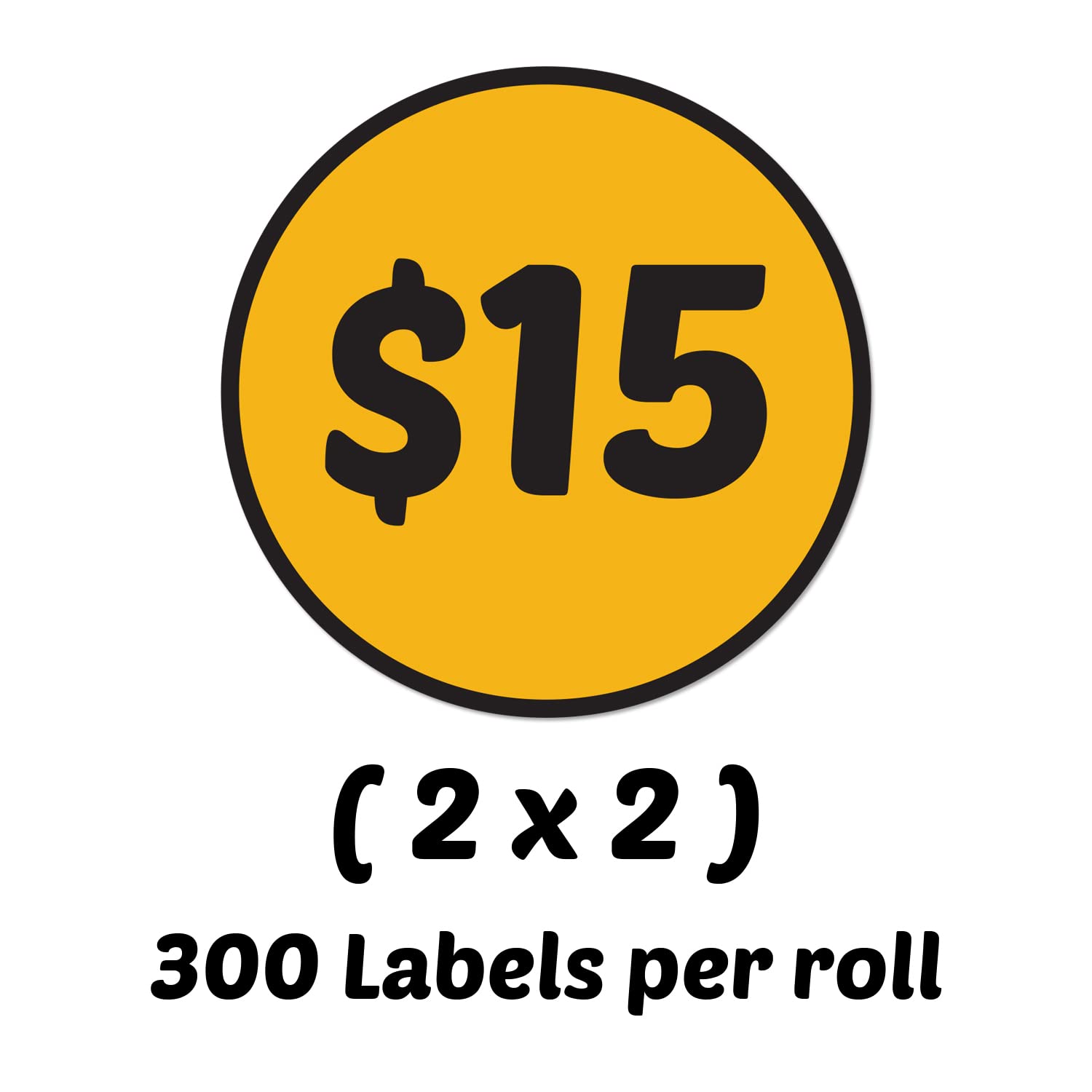 $15 Dollars Preprinted Price Labels Stickers - 2