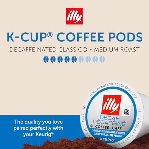 Image of illy Decaf Coffee K Cup, Classico Decaffeinated Medium Roast, 10 Ct 12 Pack