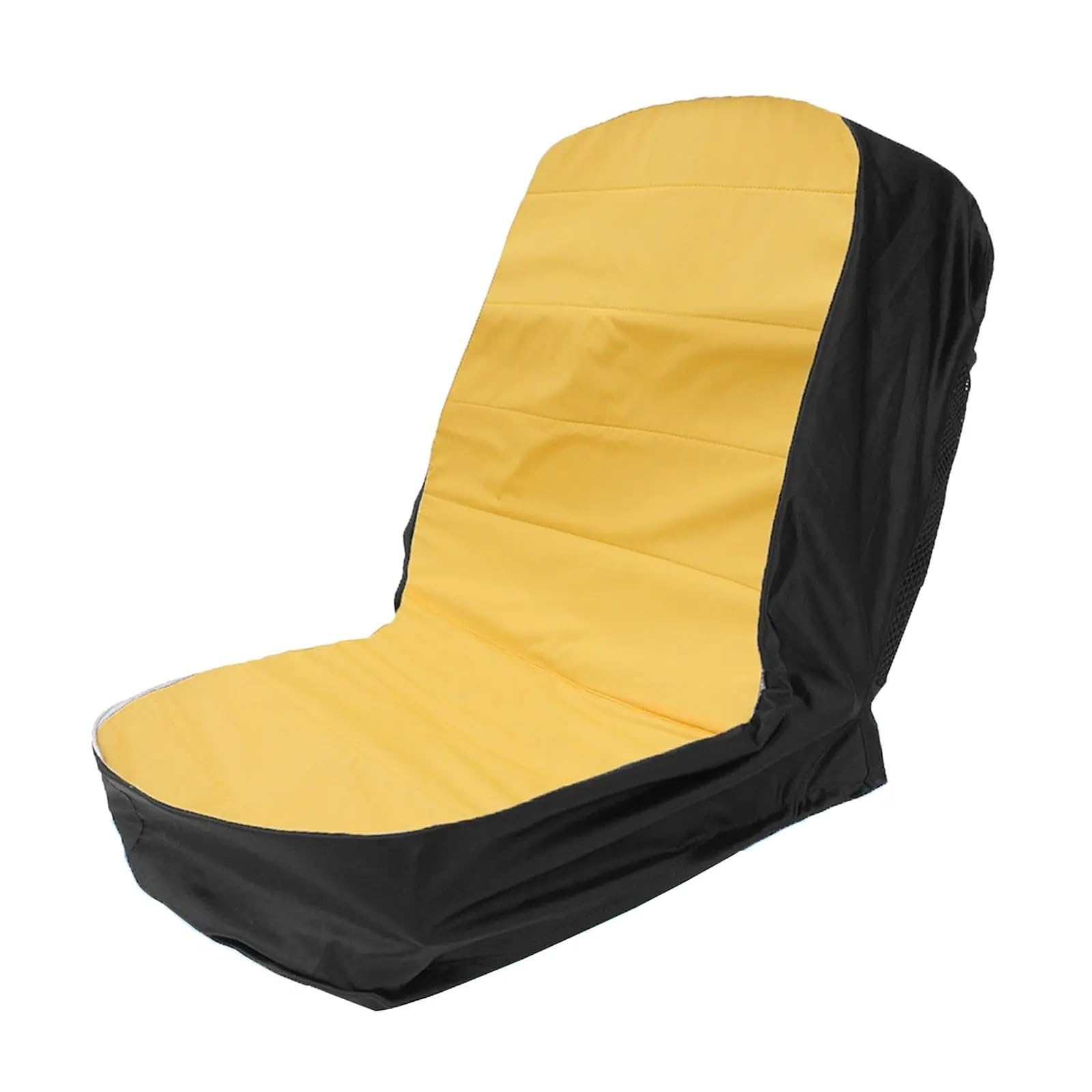 Cymmiyt Yellow Lawn Mower Seat Cover Universal Riding Lawn Mower Tractor Seat Cover Padded Comfort Pad With Storage Pouch(Yellow)