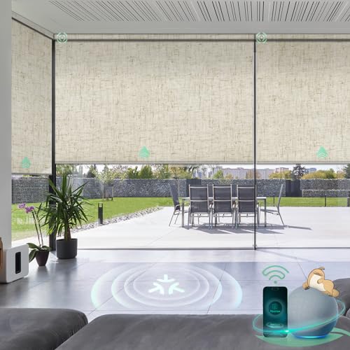 Yoolax Smart Blinds, Motorized Matter Roller Shades Blackout Automatic Blinds