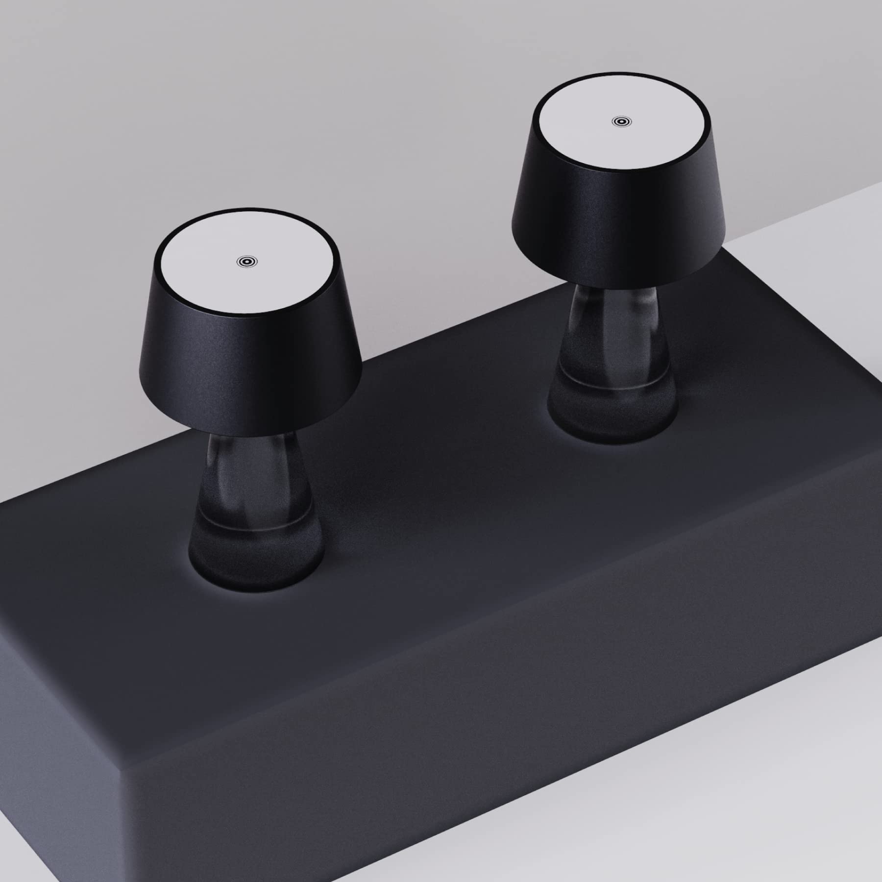 Stilosa Mood - Lampe de Table Sans Fil - Lampe Bureau Led Rechargeable - Lampe à poser tactile - Connecteur USB-C - Lampes Rechargeables Design Intérieures et Extérieur - Noir