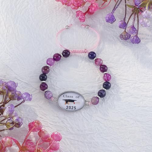 Image of Sunflower Jewellery Graduation Gift 2025 Graduation Bracelets (Class of 2025 Black Cap)