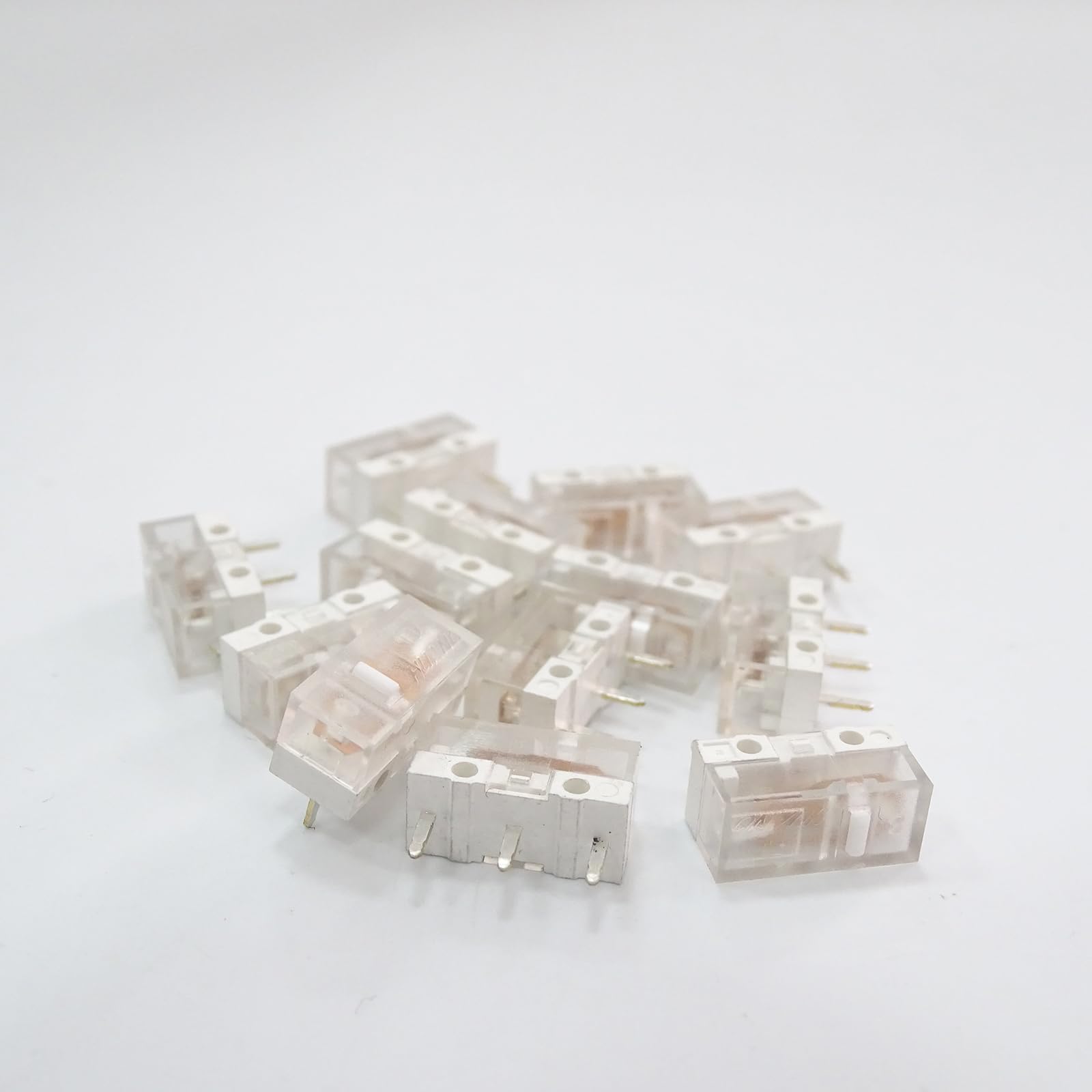 GMBYLBY HUANO Transparent White Microswitch 80Million Clicks Gaming 3Pin for Computer Left Right Button