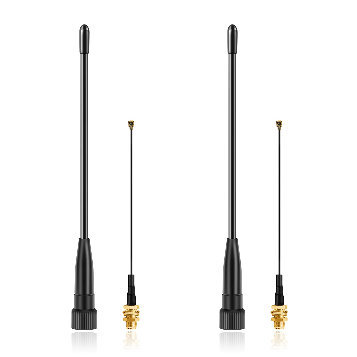 Meshtastic High Gain 915MHz LoRa Whip Antenna, 17cm Long Range SMA Male Omni Antenna for ESP32 LoRa V3 RAK Development Board 915MHz LoRa Module with 10cm IPEX Extension Cable (2 Sets), Slinkdsco