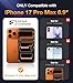 Diaclara Magnetic Designed for iPhone 17 Pro Max Case Full Body Bumper,[Compatible with MagSafe] Military Drop Proof Cover with Built-in Touch Sensitive Anti-Scratch Screen Protector,Orange