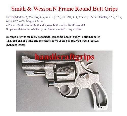 Handicraftgrips New Smith & Wesson S&W N Frame Round Butt Grips Open Back Smooth Hardwood Handmade #Nrw02 #TOP5