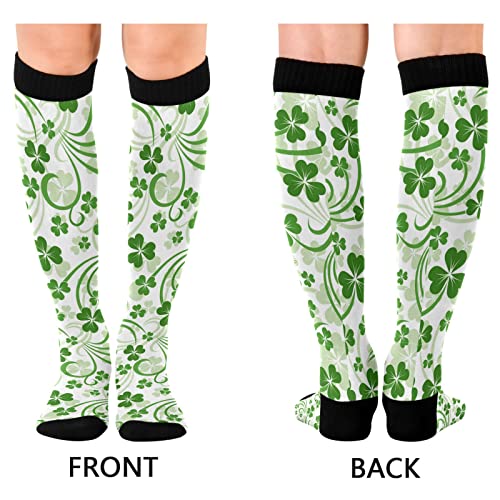 Image of Wusikd Heartbeat Symbol Compression Socks for Women and Men Circulation Black Long Socks for Athletic Running 1
