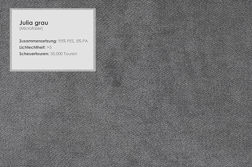 Cavadore 3er-Sofa Billan / 3-Sitzer Couch im skandinavischen Design mit massivem Holzgestell in Buche / 199 x 88 x 106 / Mikrofaser, Grau – Bild 7