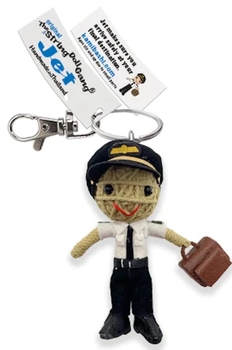 ItsYourAirplane.com Handmade Jet Boy Pilot String Doll Aviation Pilot
