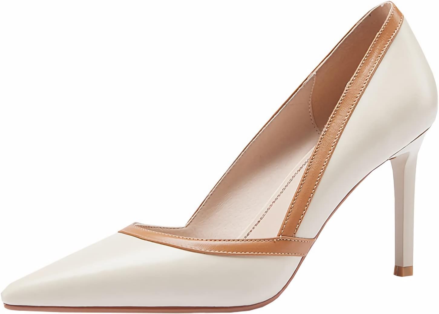 Chaussures femmes style français talons aiguilles beige 40 EU