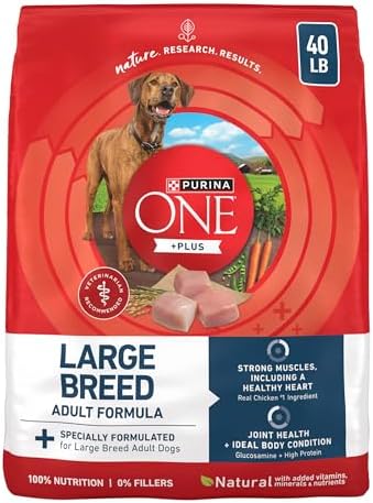Purina ONE Plus Large Breed Adult Dog Food Dry Formula, Real Prot...