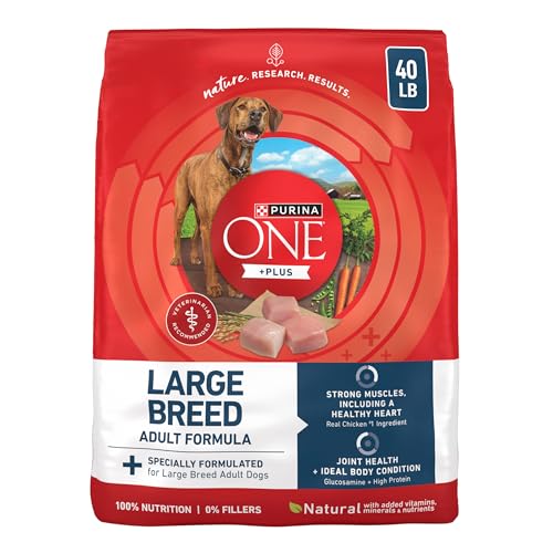 Purina ONE Plus Large Breed Adult Dog Food Dry Formula, Real Protein Rich Natural Chicken Flavor -...